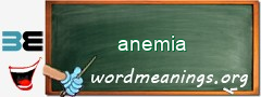 WordMeaning blackboard for anemia